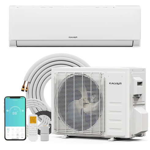 KALVAIR 9000 BTU 20 SEER2 115V Mini Split AC with Heat Pump & 16Ft Kit
