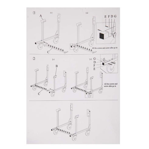 TUFFIOM Motors Rolling Engine Cradle Stand with Wheels