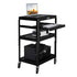 TUFFIOM AV Cart Rolling Storage Stand with Keyboard Shelf