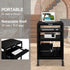 TUFFIOM AV Cart Rolling Storage Stand with Keyboard Shelf