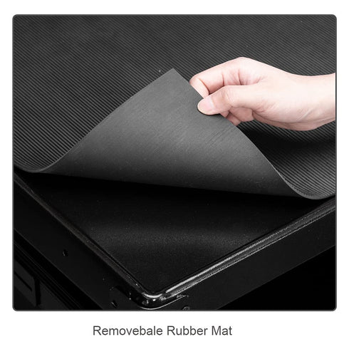 TUFFIOM AV Cart Rolling Storage Stand with Keyboard Shelf