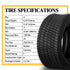 TUFFIOM Tubeless 4PR/6PR Lawn Mower Tires Set of 2 QM332-6