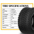 TUFFIOM Tubeless 2PR/4PR Lawn Mower Tires Set of 2 QM332-2