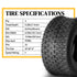 TUFFIOM Tubeless 4PR Lawn Mower Tires Set of 2 QM332-3