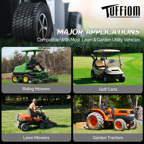 TUFFIOM Tubeless 4PR Lawn Mower Tires Set of 2 QM332-3