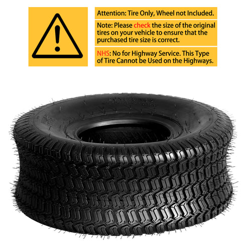 TUFFIOM Tubeless 4PR Lawn Mower Tires Set of 2 QM332-3