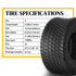 TUFFIOM Tubeless 4PR Lawn Mower Tires Set of 2 QM332-5