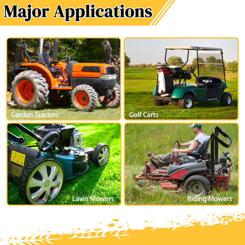 TUFFIOM Tubeless 4PR/6PR/8PR Lawn Mower Tires Set of 2 QM332-7