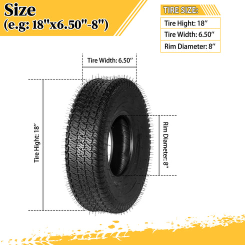 TUFFIOM Tubeless 4PR Lawn Mower Tires Set of 2 QM332-1