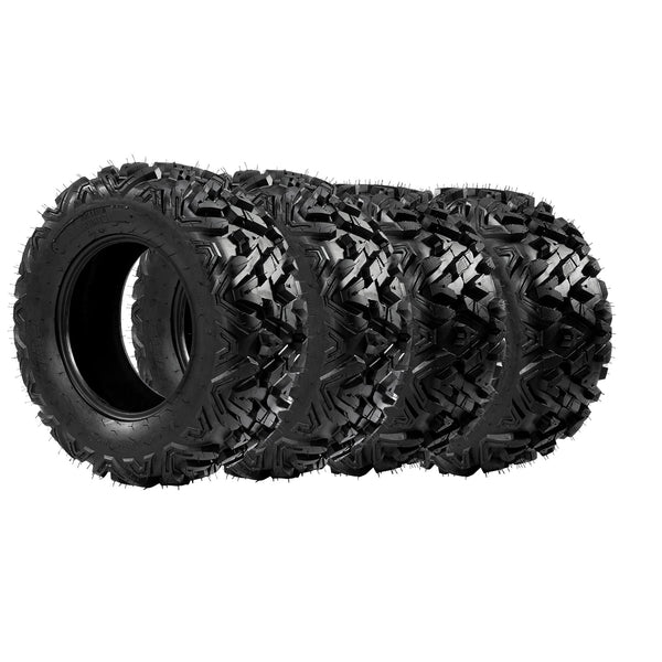 TUFFIOM Set of 4 25x8-12 Front & 25x10-12 Rear /6PR ATV UTV All-terrain Tires