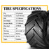TUFFIOM Tubeless 2PR/4PR/6PR Lawn Mower Tires Set of 2 QM328-1