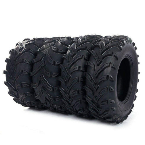 TUFFIOM Set of 4 25x8-12 Front & 25x10-12 Rear /6PR ATV UTV All-terrain Tires