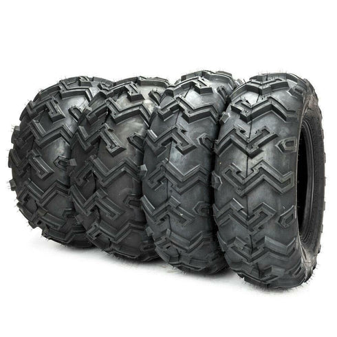 TUFFIOM Set of 4 25x8-12 Front & 25x10-12 Rear /6PR ATV UTV All-terrain Tires