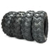 TUFFIOM Set of 4 25x8-12 Front & 25x10-12 Rear /6PR ATV UTV All-terrain Tires