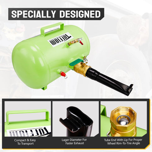 TUFFIOM Iron 5 Gallon tyre inflator Tool Inflator Tank