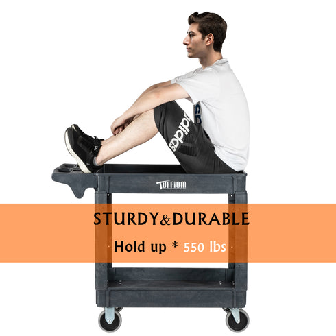 TUFFIOM 550 LBS Heavy Duty Utility Service Cart
