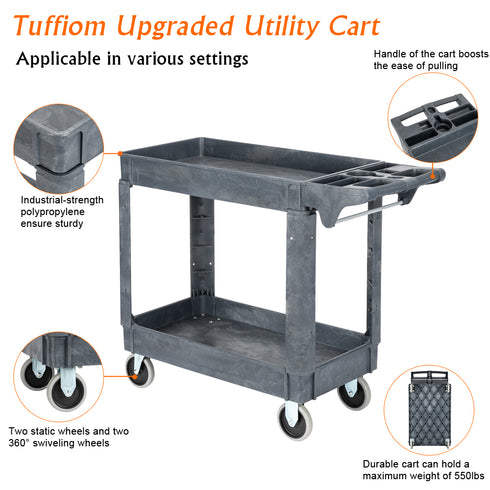 TUFFIOM 550 LBS Heavy Duty Utility Service Cart