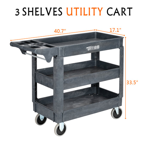 TUFFIOM 550 LBS Heavy Duty Utility Service Cart