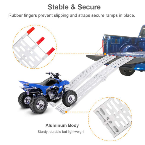 TUFFIOM Foldable ATV Loading Ramps 1500 lbs