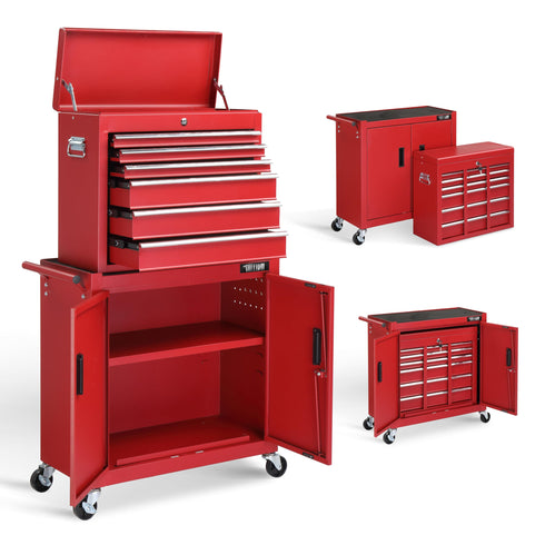 TUFFIOM 330 LBS 6-Drawer Rolling Tool Chest with Wheels