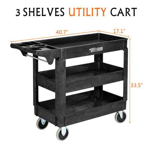 TUFFIOM 550 LBS Heavy Duty Utility Service Cart