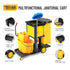 TUFFIOM 500lbs Locking Cleaning Janitorial Cart With Wheeled