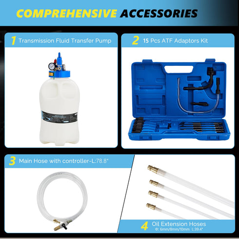 TUFFIOM 10L Transmission Fluid Pump Extractor Dispenser