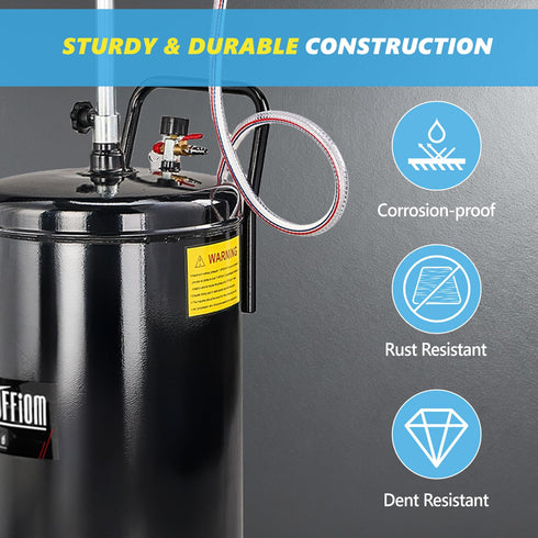 TUFFIOM 20 Gallon Waste Oil Drain Tank with Adjustable Funnel