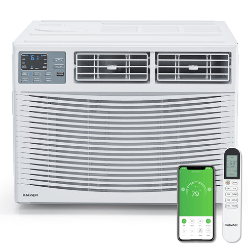 KALVAIR 8000 BTU 115V Window Air Conditioner with Heat & Install Kit