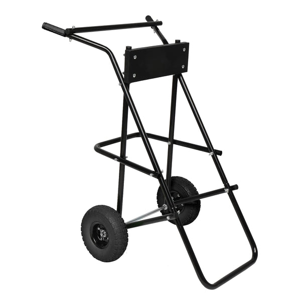 TUFFIOM Iron 440lbs Boat Motor Engine Carrier Dolly Cart With Wheels Black