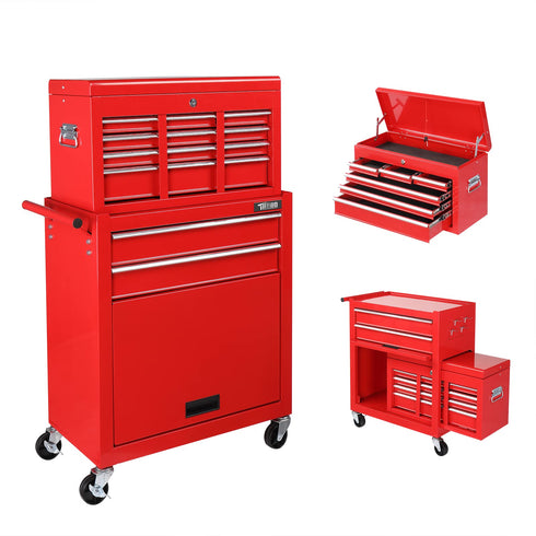 TUFFIOM 330 LBS 8-Drawer Rolling Tool Chest with Wheels