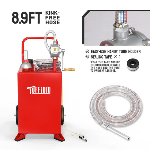 TUFFIOM 20/30/35 Gallon Portable Fuel Storage Tank with Wheels