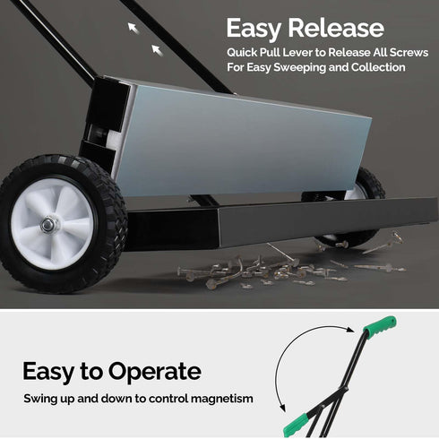 TUFFIOM Magnetic Sweeper with Wheels