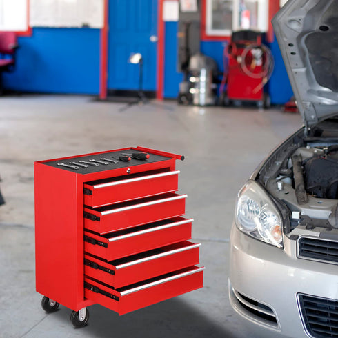 TUFFIOM 5-Drawer Rolling Tool Chest with Wheels