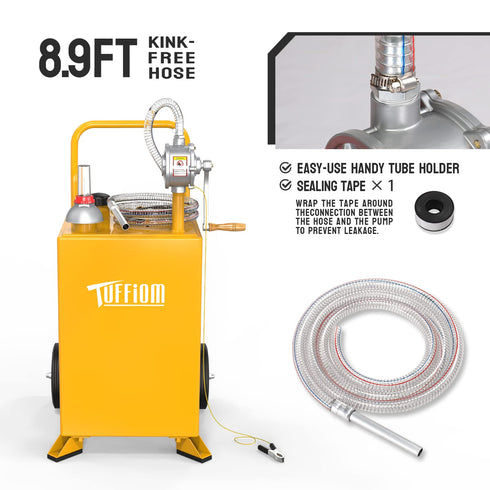 TUFFIOM 20/30/35 Gallon Portable Fuel Storage Tank with Wheels
