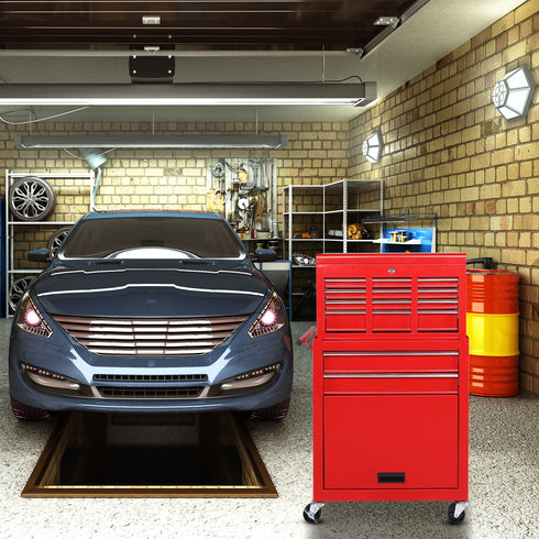 TUFFIOM 330 LBS 8-Drawer Rolling Tool Chest with Wheels