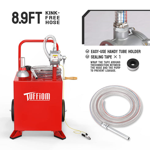 TUFFIOM 20/30/35 Gallon Portable Fuel Storage Tank with Wheels