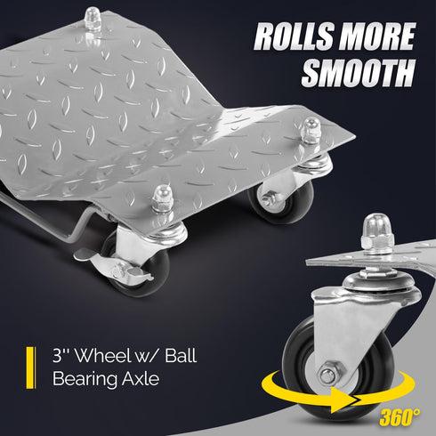 TUFFIOM Set of 4, 6000LBS Capacity Car Dolly