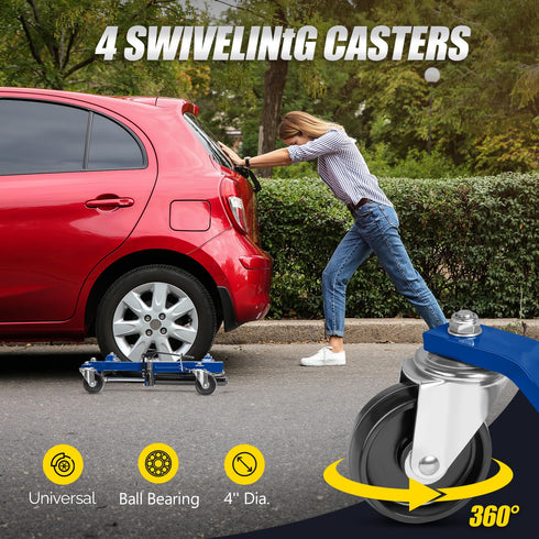 TUFFIOM 2PCS 1500 lbs Hydraulic Car Wheel Dolly