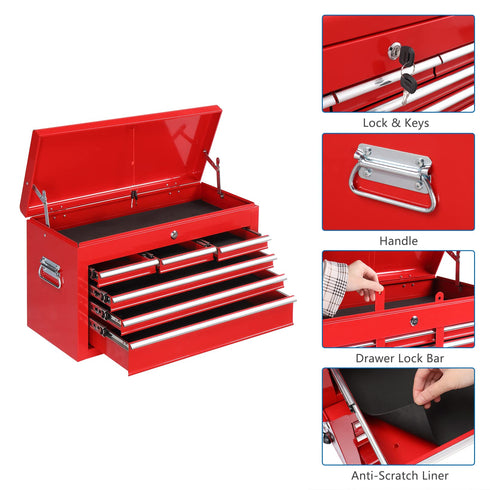 TUFFIOM 330 LBS 8-Drawer Rolling Tool Chest with Wheels