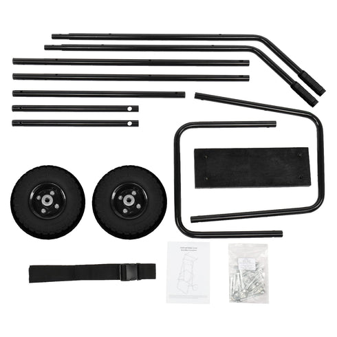 TUFFIOM Iron 440lbs Boat Motor Engine Carrier Dolly Cart With Wheels Black