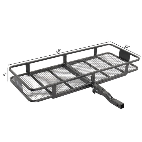 TUFFIOM 500lbs Hitch Basket Cargo Carrier Rack