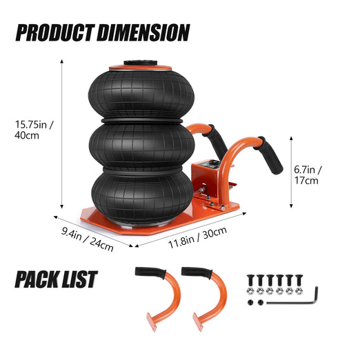 TUFFIOM 3 Ton/6600 LBS Air Jack