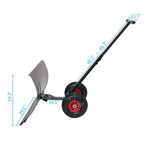 Tuffiom 29" Professional Snow Shovel with Wheels