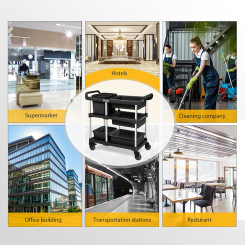 TUFFIOM 390 LBS Heavy Duty Utility Service Cart