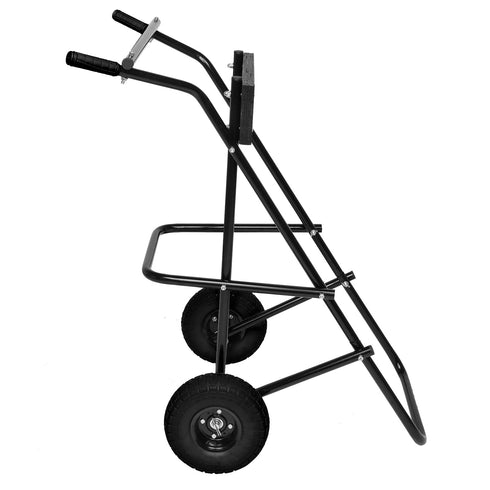 TUFFIOM Iron 440lbs Boat Motor Engine Carrier Dolly Cart With Wheels Black