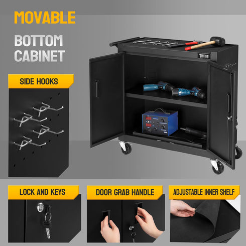 TUFFIOM 330 LBS 6-Drawer Rolling Tool Chest with Wheels