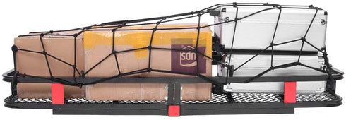 TUFFIOM 500lbs Hitch Basket Cargo Carrier Rack