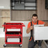 TUFFIOM 330 LBS 3-Tier Rolling Tool Cart With Drawer