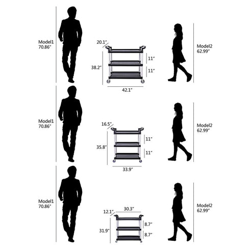 TUFFIOM 330 LBS Heavy Duty Utility Service Cart